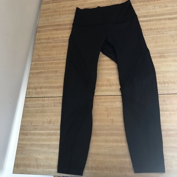 LULULEMON Leggings High Times Special Edition Metta Mesh Panels Black 7/8 Length - Picture 5 of 15